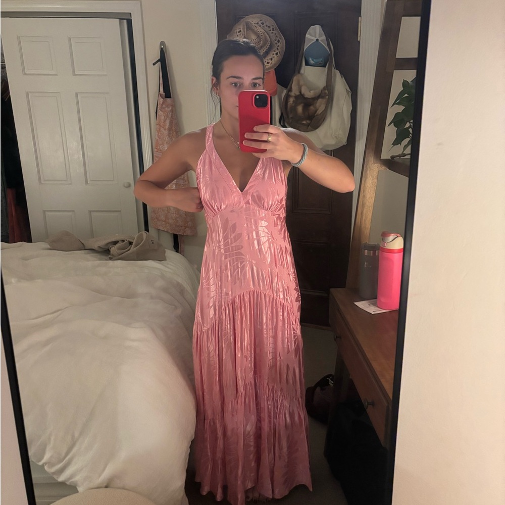 Anthropologie Pink Maxi Dress
